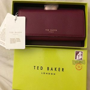 **SOLD** Ted Baker Maroon Leather Wallet NWT